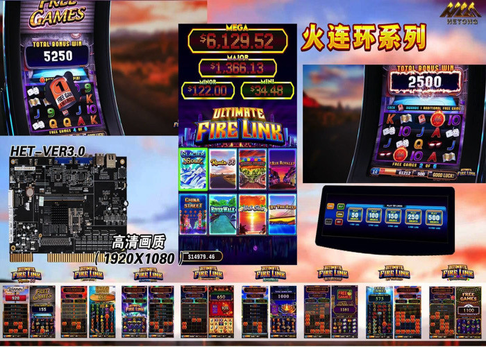 Latest company case about Multi-Game Fire Link 8 in 1 Ultimate Game Boards PCB Video Slot Gambling Games Machine