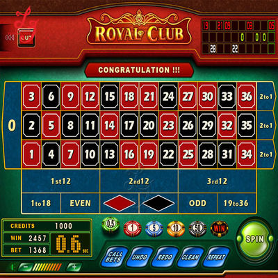 Royal Club Roulette Video Slot Gambling Casino Game Machine