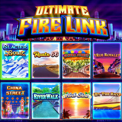 8 in 1 Fire Link HD Version Touch Screen 43 Inch Vertical Slot Gambling Game Machines For Sale