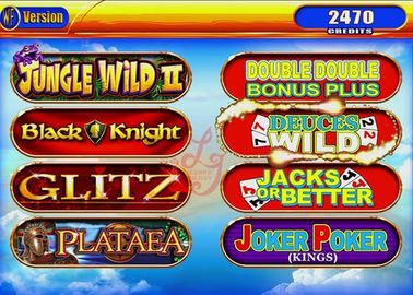 76*61*170cm Video Gambling Machines  ,  Eight In One Jacks Or Better / Joker Poker King / Jackpot Gambling Slot Machines