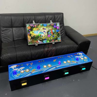 Wall Mounted Type 4 Players Stand Fish Table Gambling Games Machines With Bill Acceptor For Sale