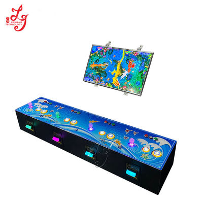 Wall Mounted Type 4 Players Stand Fish Table Gambling Games Machines With Bill Acceptor