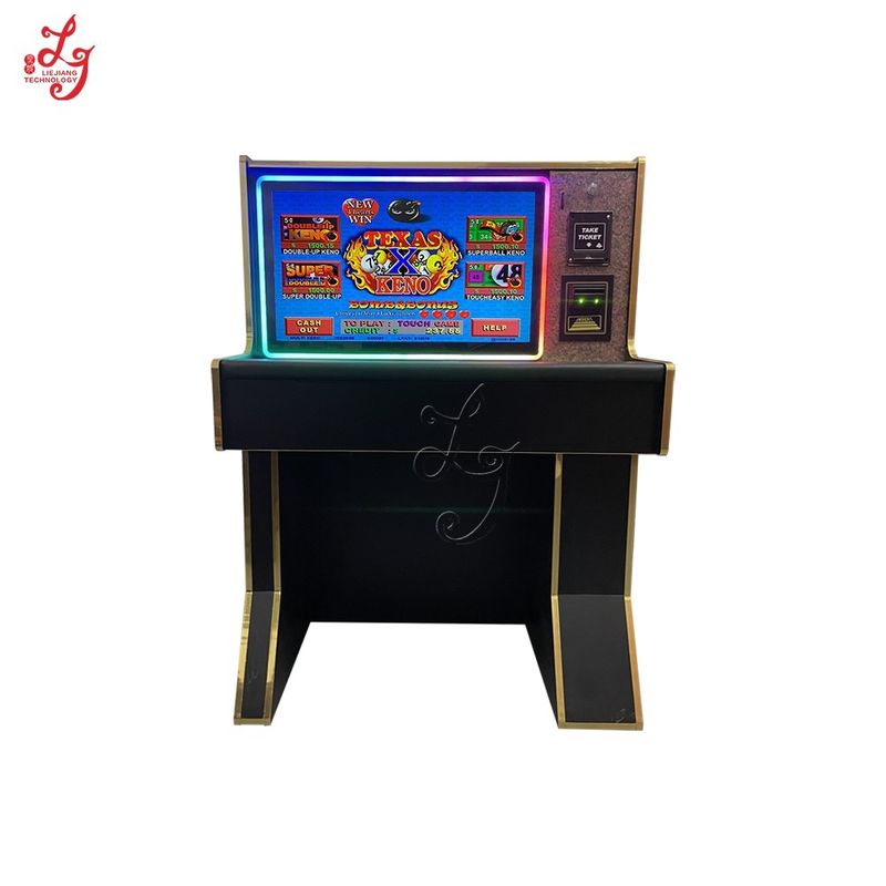 22 Inch Wooden Flat Screen Texas Keno 4 Heart Touch Screen